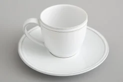 Flamant Jille, Tasse Et Soucoupe, Ceramique, Blanc, M, 150Ml Clearance