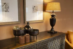 Flamant Jiven, Vase, Metal, Noir