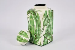 Flamant Judor, Potiche, Vert/Blanc Hot