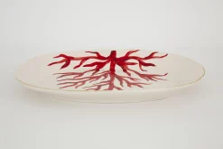 Flamant Kao, Assiette De Service, Corail, Ovale Sale