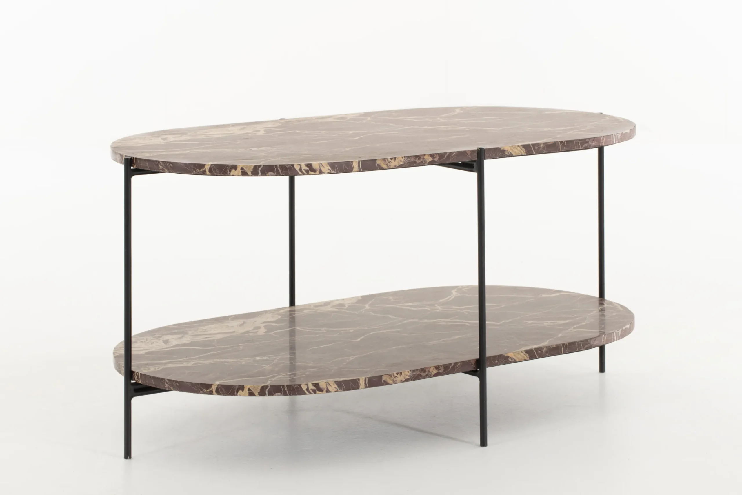 Flamant Karina, Table Basse, Marbre Et Metal, Rouge Online