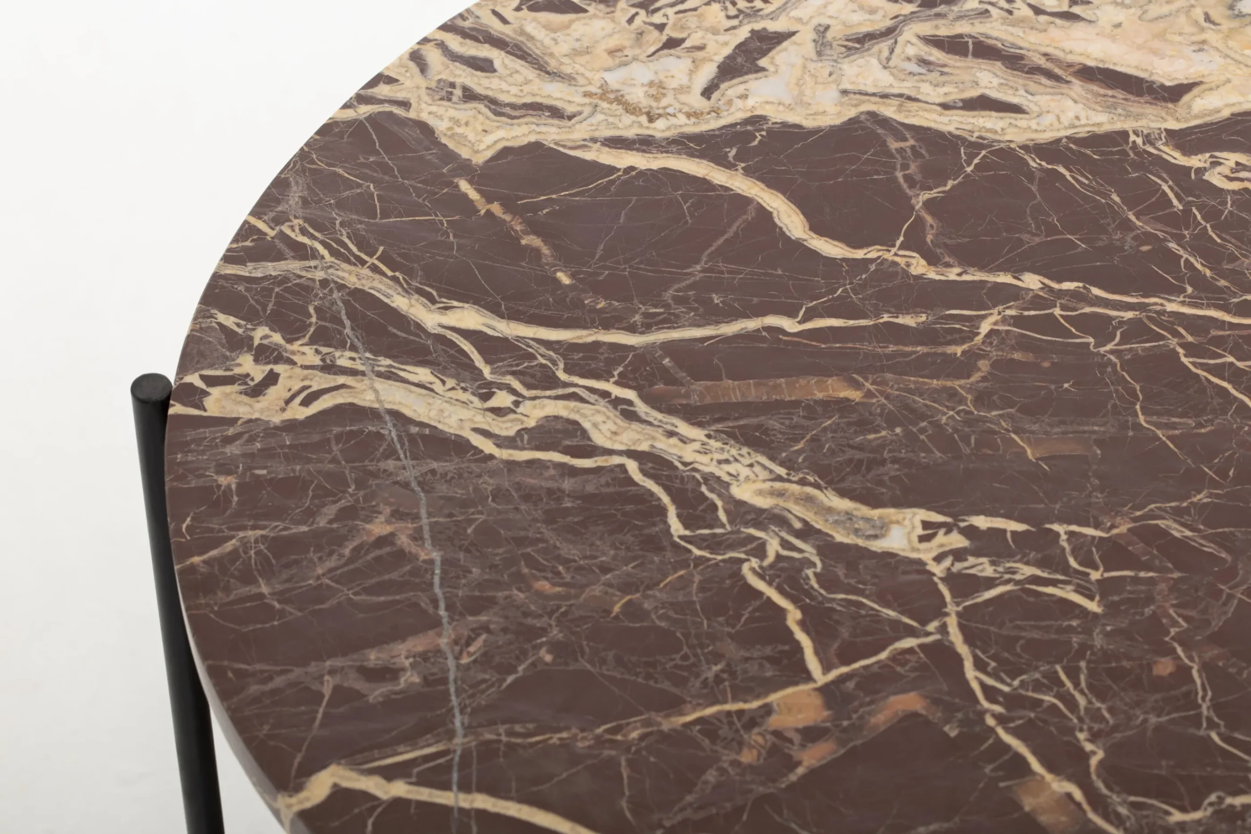 Flamant Karina, Table Basse, Marbre Et Metal, Rouge Online