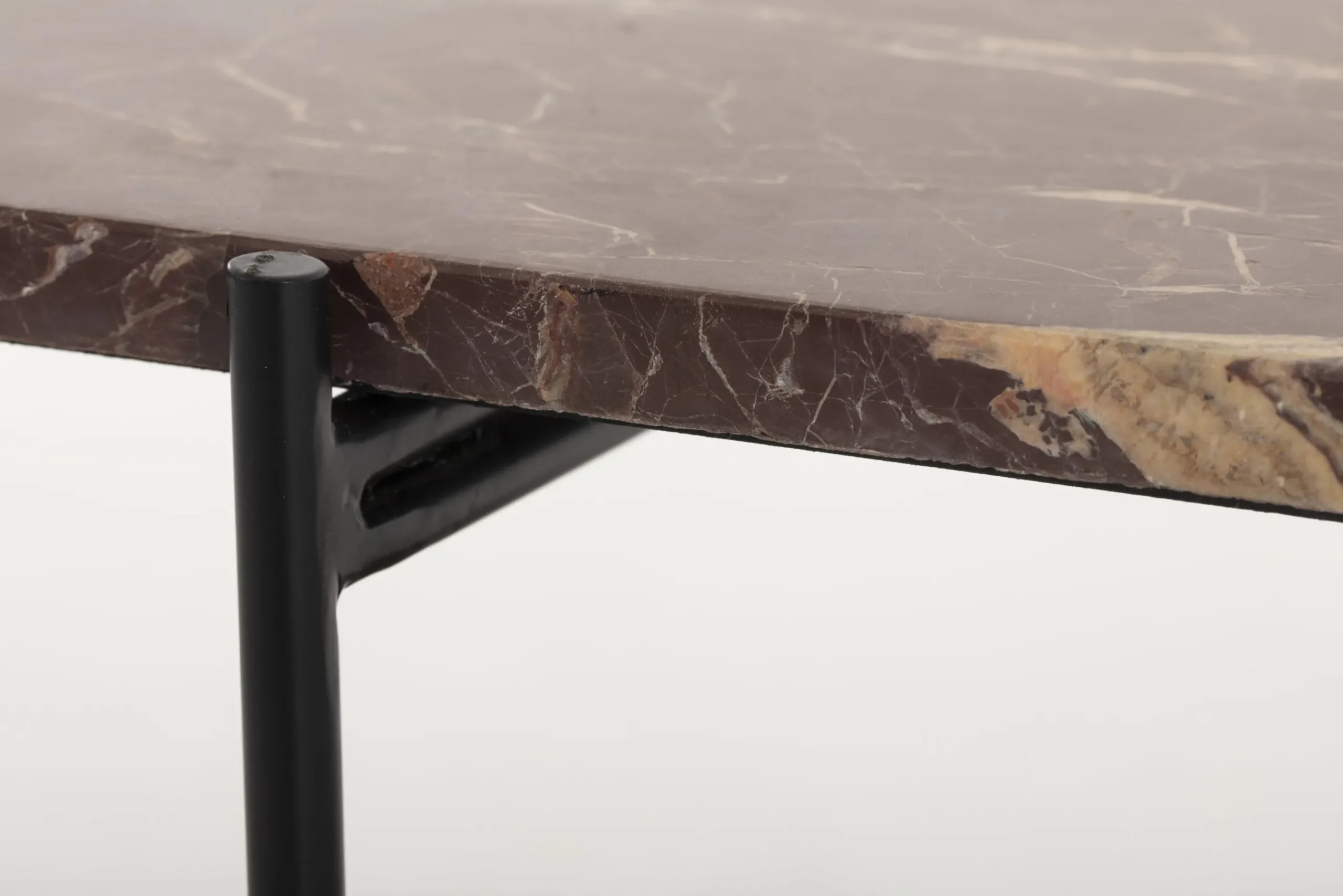 Flamant Karina, Table Basse, Marbre Et Metal, Rouge Online