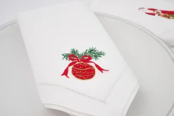 Flamant Karoli, Serviette, Broderie, Lot De 4 Discount