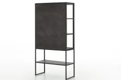 Flamant Laurance, Vitrine, Noir, Metal, 2 Portes Best