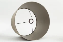 Flamant Lindro, Abat-Jour, Naturel Et Argent, Cylindre, 45 Cm Hot