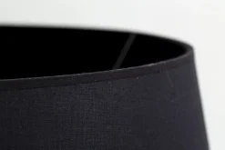 Flamant Lindro, Abat-Jour, Noir, Cylindre, 50 Cm New