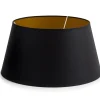 Flamant Lindro, Abat-Jour, Noir Et Dore, Cylindre, 40 Cm Outlet