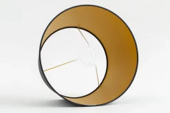 Flamant Lindro, Abat-Jour, Noir Et Or, Cylindre, 30 Cm Clearance