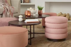 Flamant Lucas, Pouf, Rotatif, O 60, Rose Hot