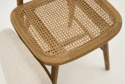 Flamant Lynn, Chaise, Chene, Roseau, Avec Coussin Online