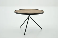 Flamant Madison, Table D'Appoint, Chene Et Metal, Ronde, 60 Cm, Marron Clair Clearance