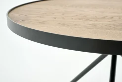 Flamant Madison, Table D'Appoint, Chene Et Metal, Ronde, 60 Cm, Marron Clair Clearance