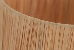 Flamant Maeve, Lampe De Table Avec Abat-Jour, Bois Et Raphia New