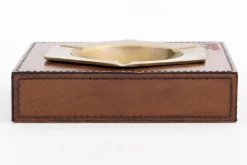 Flamant Manhattan, Cendrier, Cuir Marron Clearance