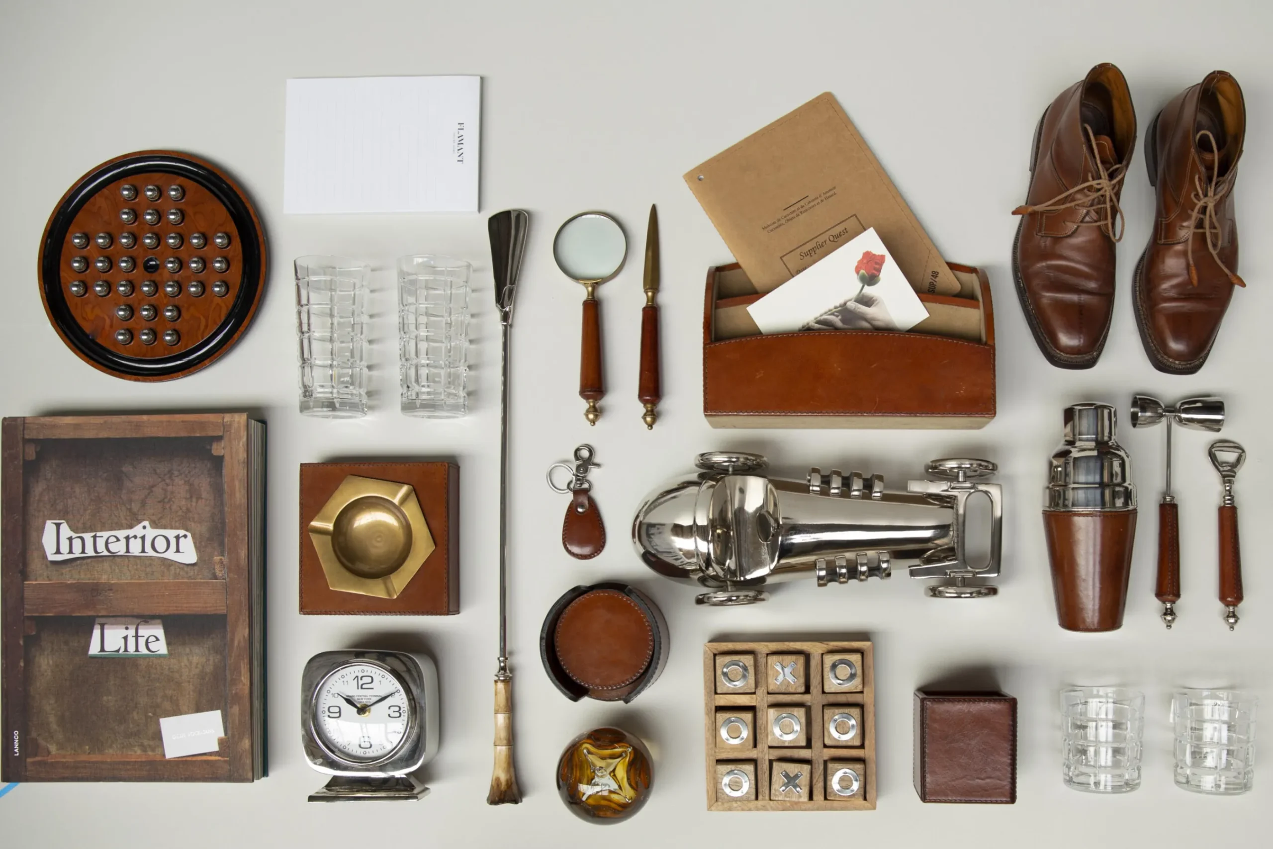 Flamant Manhattan, Decapsuleur, Cuir Marron Hot