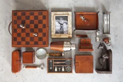 Flamant Manhattan, Plateau, Cuir Marron, S Online