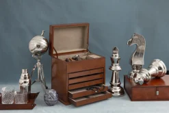 Flamant Manhattan, Plateau, Cuir Marron, S Online