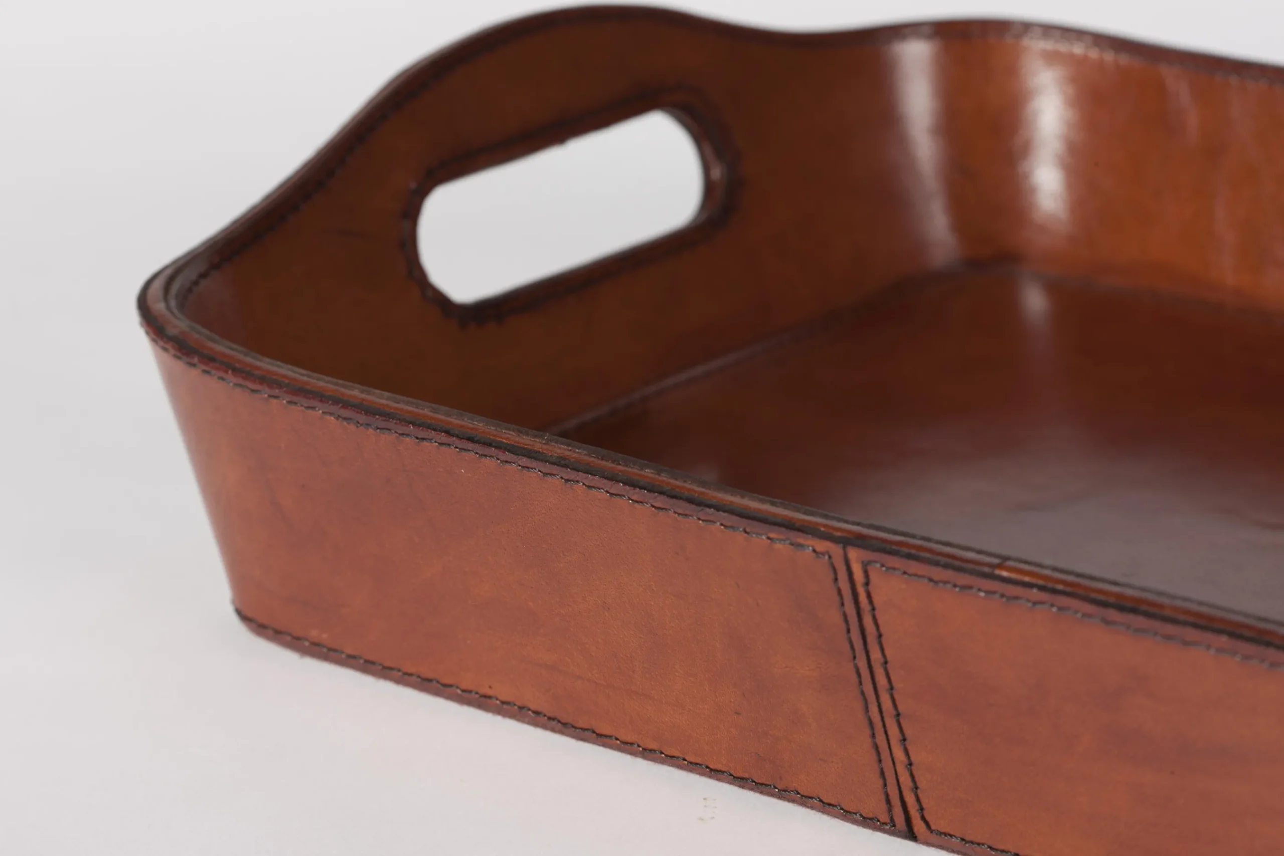 Flamant Manhattan, Plateau, Cuir Marron New