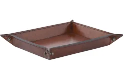 Flamant Manhattan, Plateau, Cuir Marron, L Discount