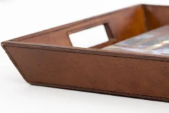 Flamant Manhattan, Plateau, Cuir Marron Sale