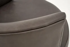 Flamant Marchetti, Fauteuil, Cuir Noir, Rotatif New