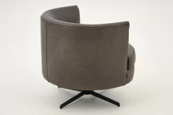 Flamant Marchetti, Fauteuil, Cuir Noir, Rotatif New
