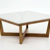 Flamant Marnix, Table Basse, Chene Et Pierre, 90X90 Discount