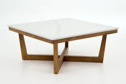 Flamant Marnix, Table Basse, Chene Et Pierre, 90X90 Discount