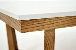 Flamant Marnix, Table Basse, Chene Et Pierre, 90X90 Discount