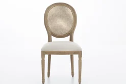 Flamant Medy, Chaise, Chene, Lin Naturel Discount