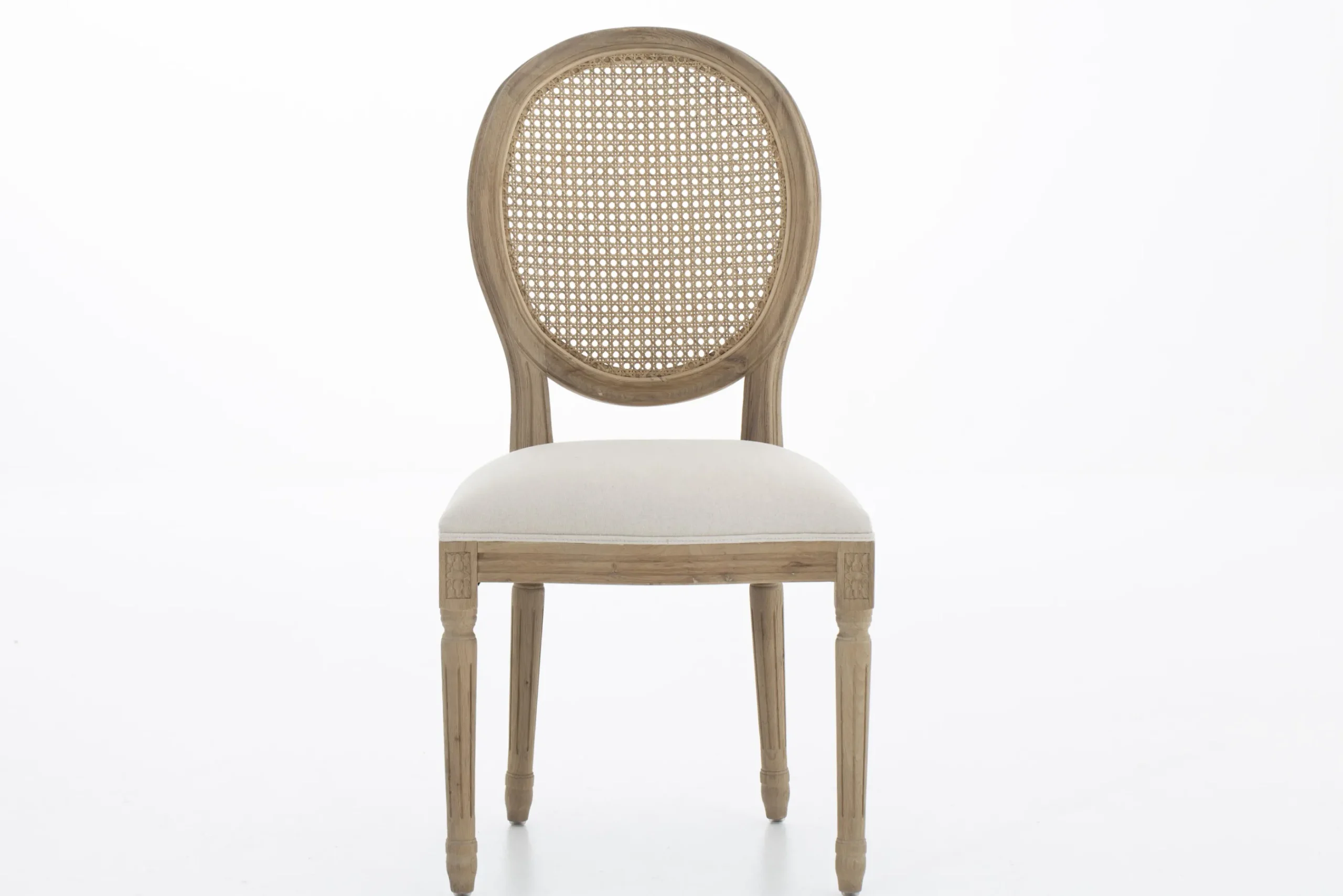 Flamant Medy, Chaise, Chene, Lin Naturel Discount