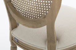 Flamant Medy, Chaise, Chene, Lin Naturel Discount