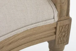 Flamant Medy, Fauteuil, Chene, Lin Naturel