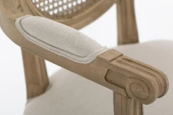 Flamant Medy, Fauteuil, Chene, Lin Naturel