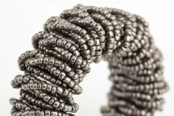 Flamant Meina, Rond De Serviette, Perles, Gris