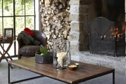 Flamant Melbury, Fauteuil Club, Marron Fonce, Cuir Clearance