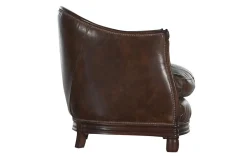 Flamant Melbury, Fauteuil Club, Marron Fonce, Cuir Clearance