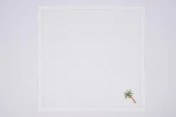 Flamant Mimosa, Serviette, Broderie, Lot De 6 Sale