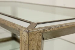 Flamant Mitchell, Table Basse, Rectangulaire, Verre Miroir Et Bois, 160X80 Online