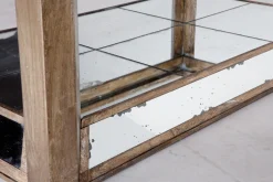 Flamant Mitchell, Table Basse, Rectangulaire, Verre Miroir Et Bois, 120X70 Sale