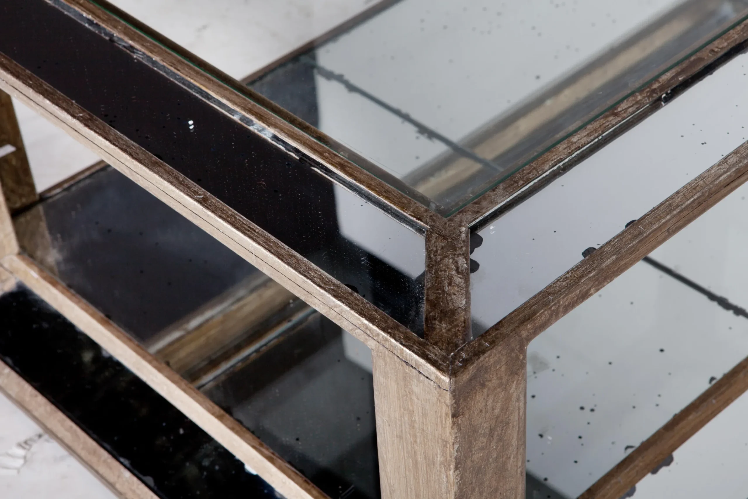 Flamant Mitchell, Table Basse, Rectangulaire, Verre Miroir Et Bois, 120X70 Sale