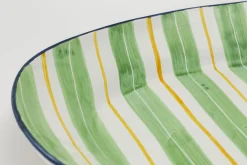 Flamant Nanna, Assiette De Service, Vert, Ovale Sale