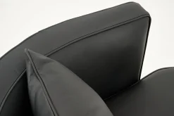 Flamant Nelia, Fauteuil, Cuir Noir, Rotatif Outlet