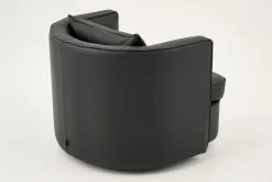 Flamant Nelia, Fauteuil, Cuir Noir, Rotatif Outlet