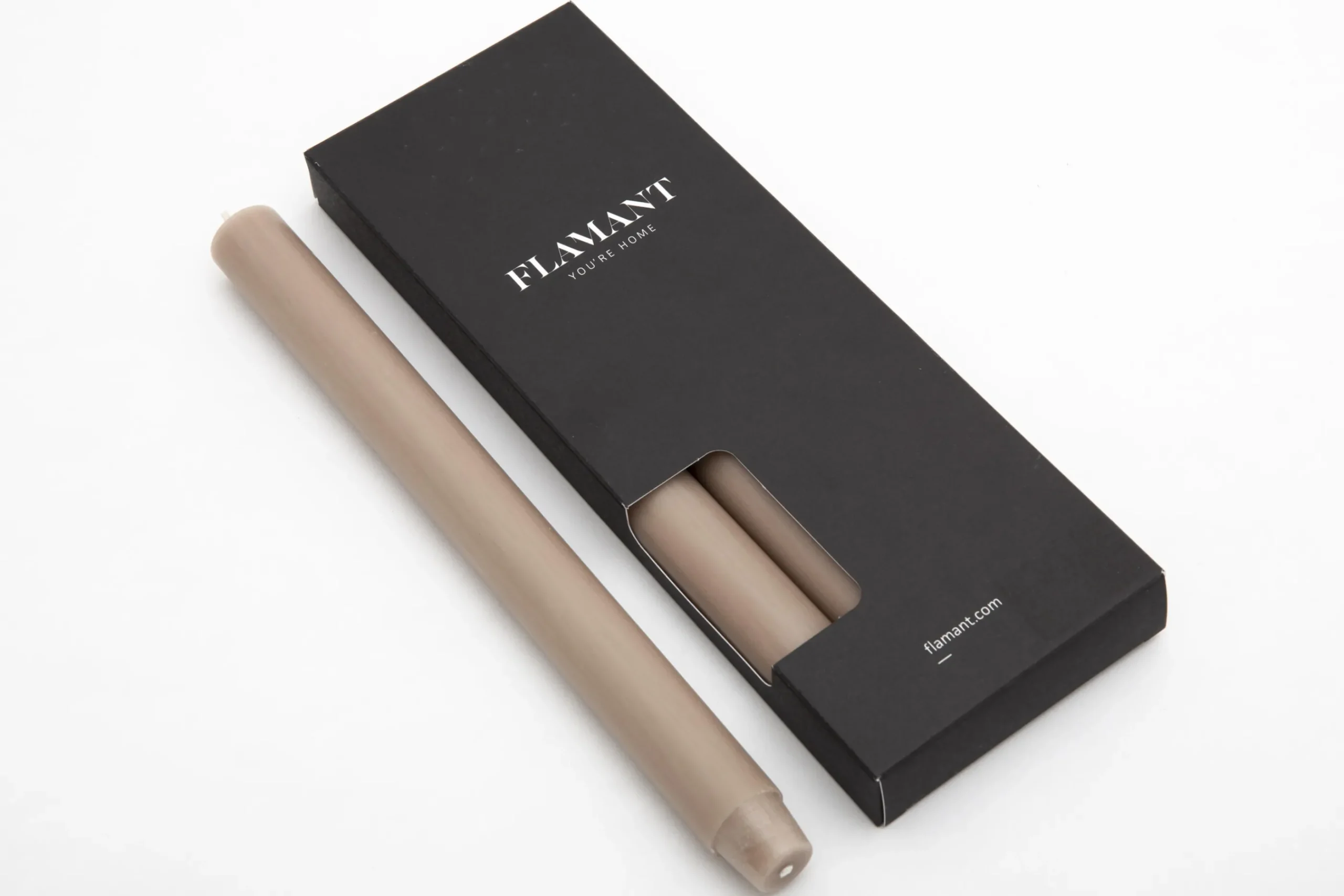 Flamant Nell, Bougie De Table, Couleur Lin, Lot De 4 New