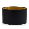 Flamant Ovale, Abat-Jour, Noir Et Or, Ovale, 30 Cm New