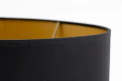 Flamant Ovale, Abat-Jour, Noir Et Or, Ovale, 30 Cm New