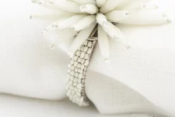 Flamant Parton, Rond De Serviette, Perles Sale