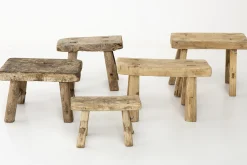 Flamant Paton, Tabouret, Bois Recycle